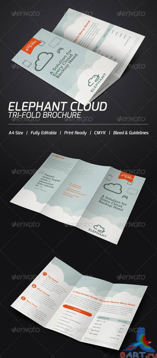 GraphicRiver Elephant Cloud Tri-fold Brochure