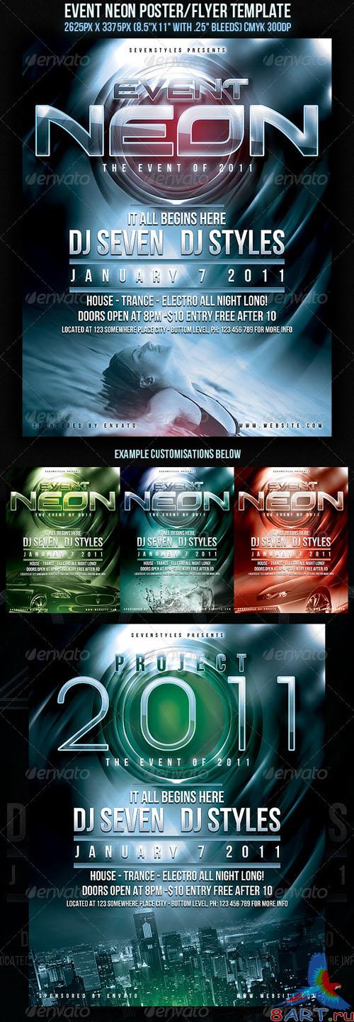 Event Neon Flyer/Poster Template - GraphicRiver Event Neon Flyer/Poster Template - GraphicRiver