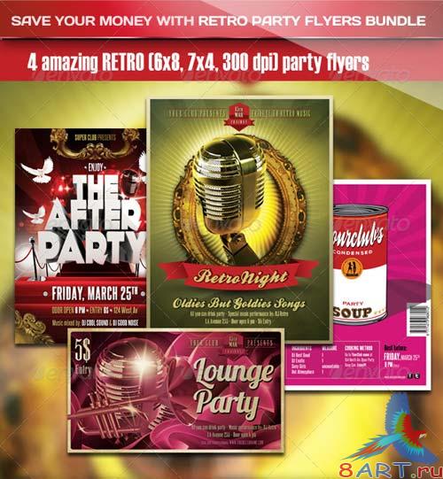 GraphicRiver Retro Flyer Bundle GraphicRiver Retro Flyer Bundle