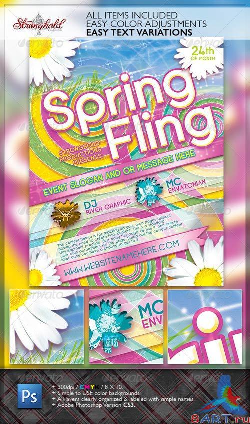 GraphicRiver Spring Fling Dance Flyer Template