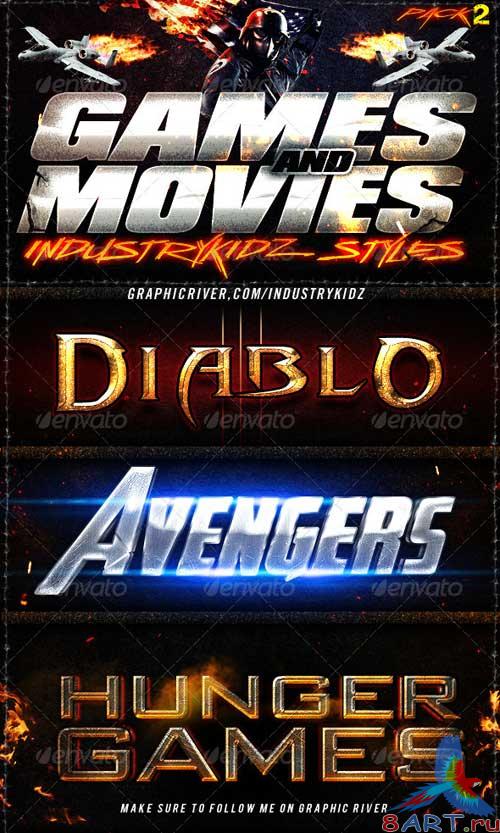 GraphicRiver Game and Movies Photoshop Styles V2 GraphicRiver Game and Movies Photoshop Styles V2