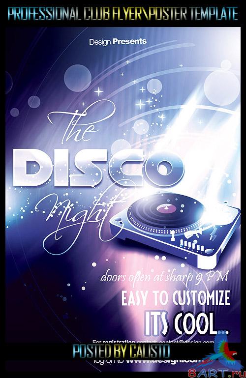 Disco Night Flyer/Poster Template Disco Night Flyer/Poster Template