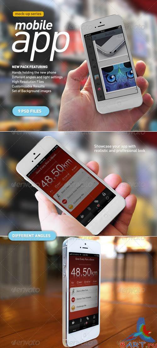 GraphicRiver Mobile App | White Phone Mock-Up