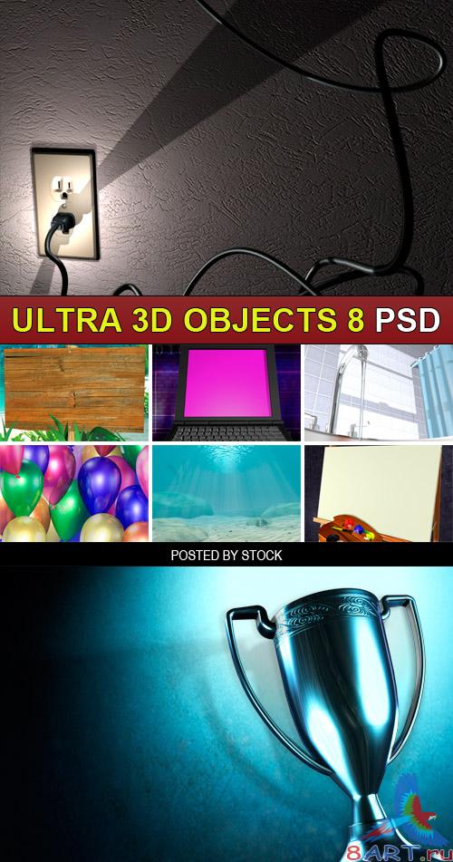 PSD Source - Ultra 3d objects 8 PSD Source - Ultra 3d objects 8