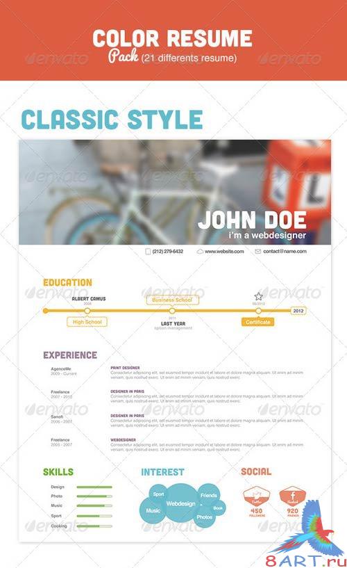 GraphicRiver Color Resume Pack