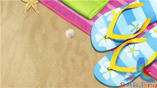 PSD - Slippers on sand