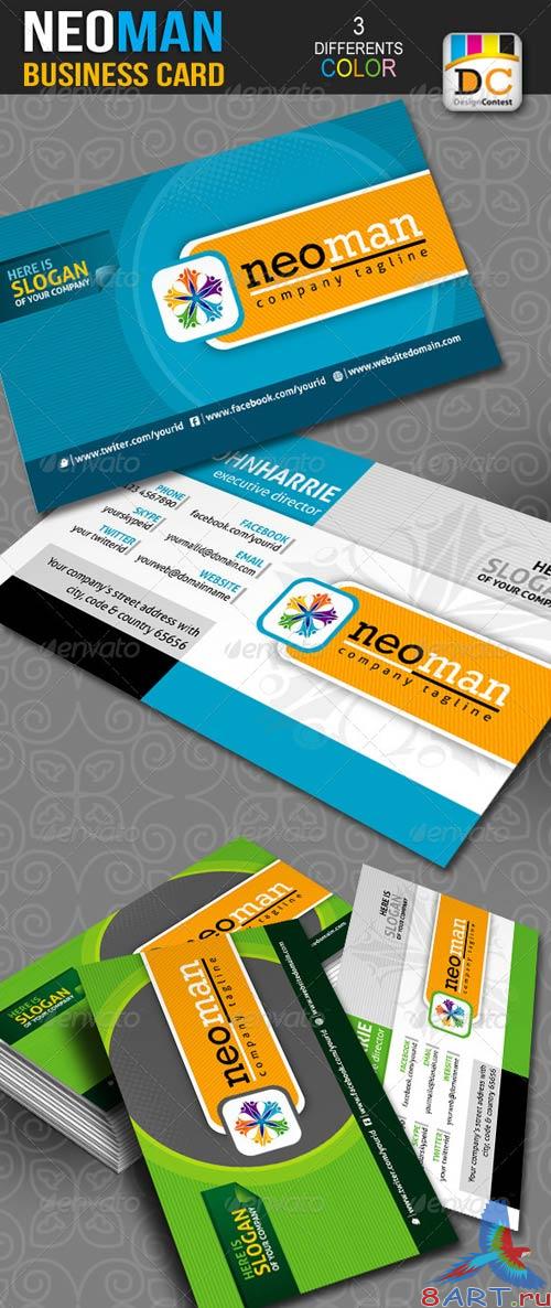 GraphicRiver NeoMan Corporate Business Cards