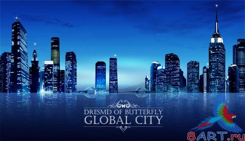 PSD Source - Night Global City