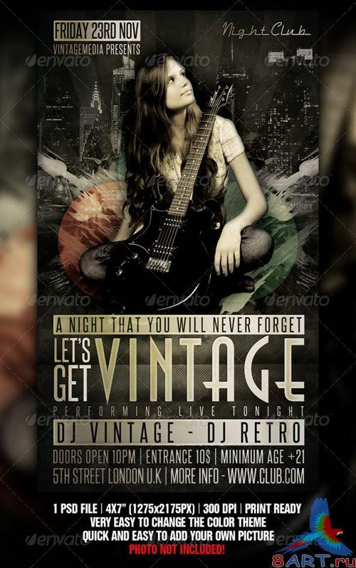 GraphicRiver Vintage Night Flyer