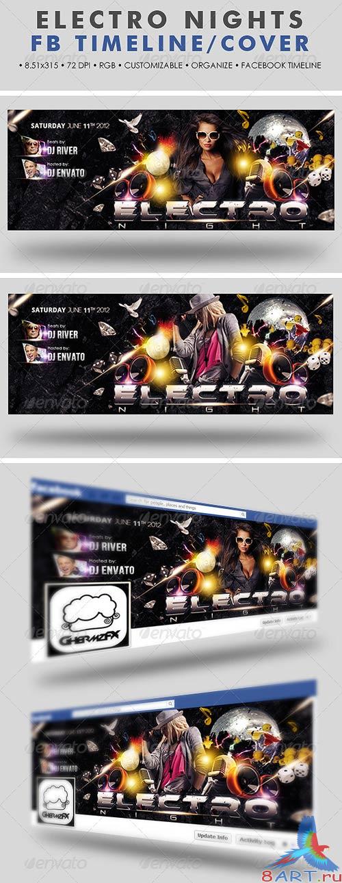 GraphicRiver Electro Nights Facebook Timeline Cover