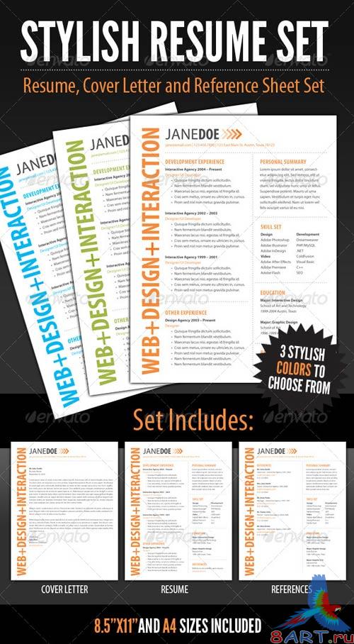 GraphicRiver Stylish Resume Template Set