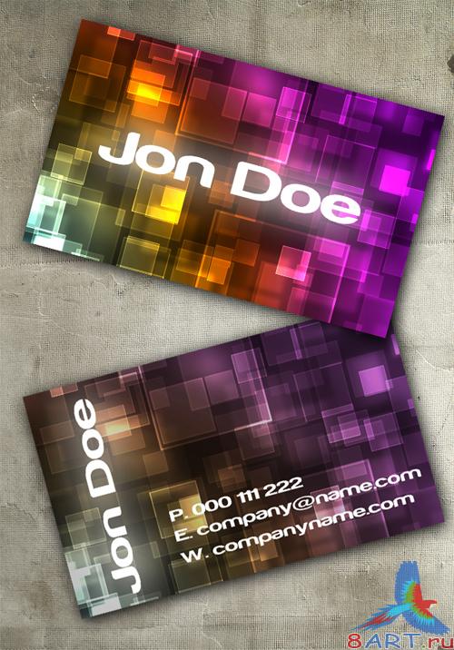Bokeh Business Card PSD Template Bokeh Business Card PSD Template