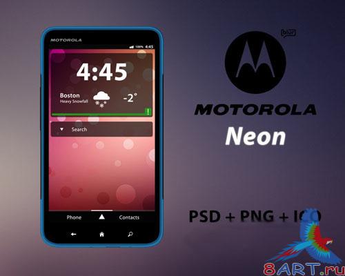 PSD Template - Motorola Neon PSD Template - Motorola Neon
