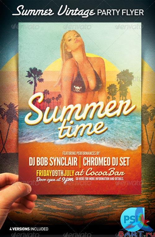 GraphicRiver Summer Vintage House / Flyer