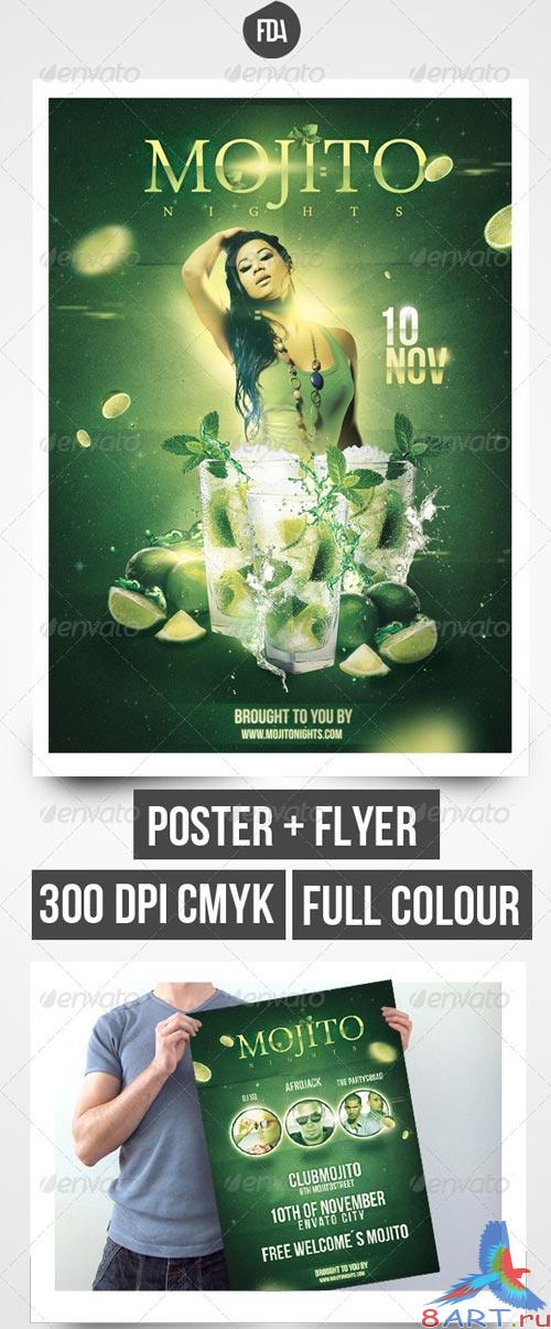 GraphicRiver Mojito Nights Front + Back