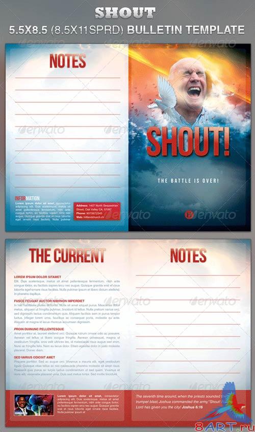 GraphicRiver Shout Church Bulletin Template