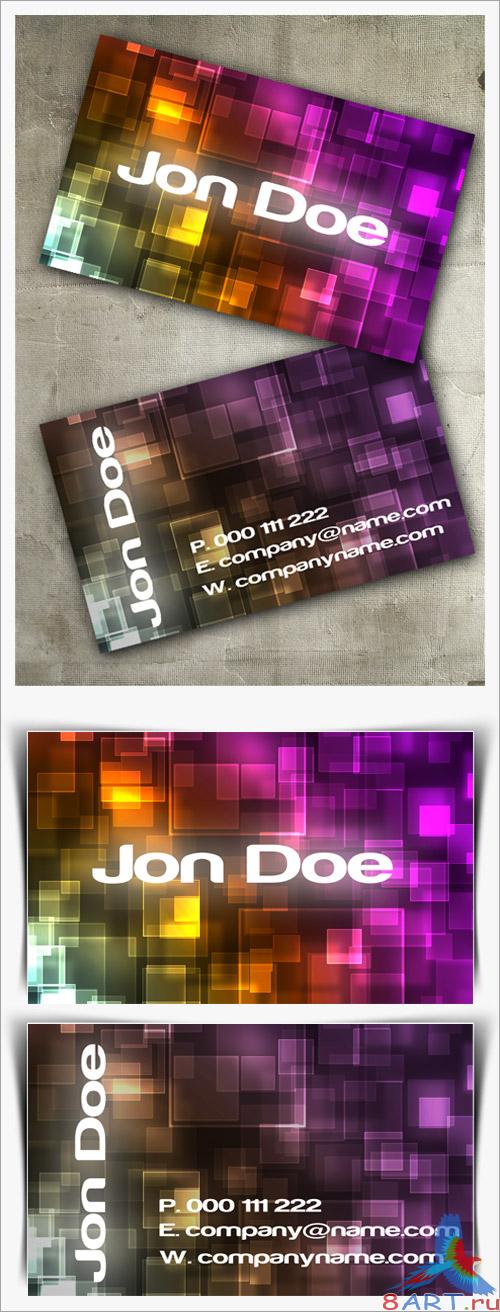 Bokeh Business Card PSD Template Bokeh Business Card PSD Template