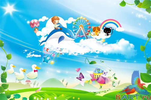 PSD - Cartoon Style Meadows PSD - Cartoon Style Meadows