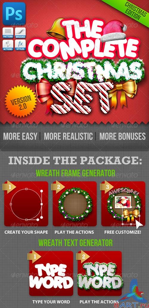 GraphicRiver Christmas Generator Set: Actions and Text Styles