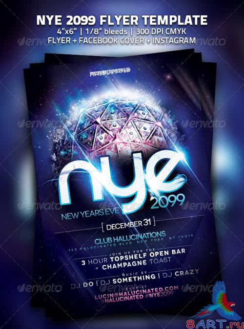 GraphicRiver NYE 2099 Party Flyer Template