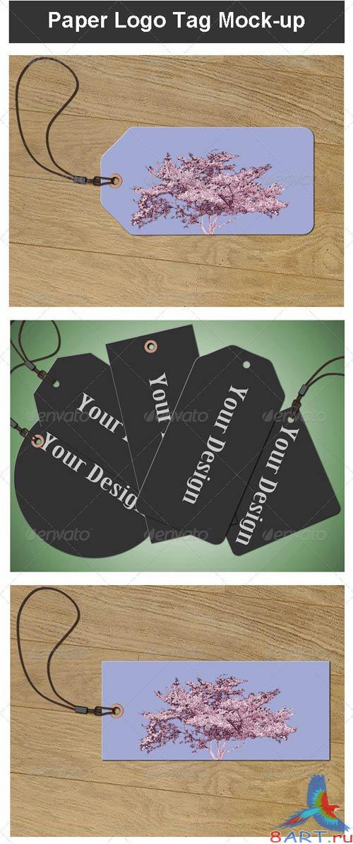 GraphicRiver Paper Logo Tag Mock-up