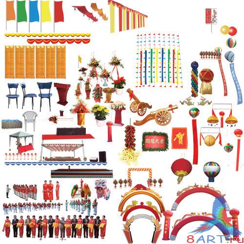 PSD layered material elements of the opening ceremony PSD layered material elements of the opening ceremony