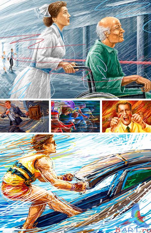 PSD Illustrations - Drawings briefly 8 PSD Illustrations - Drawings briefly 8