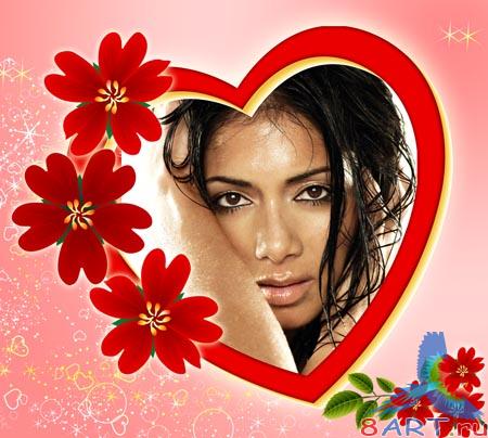 Valentine-frame - Romantic - (-)