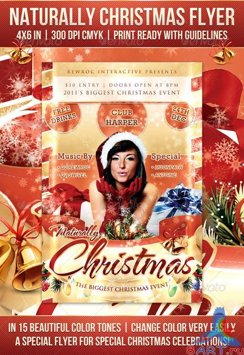 GraphicRiver Naturally Christmas Flyer