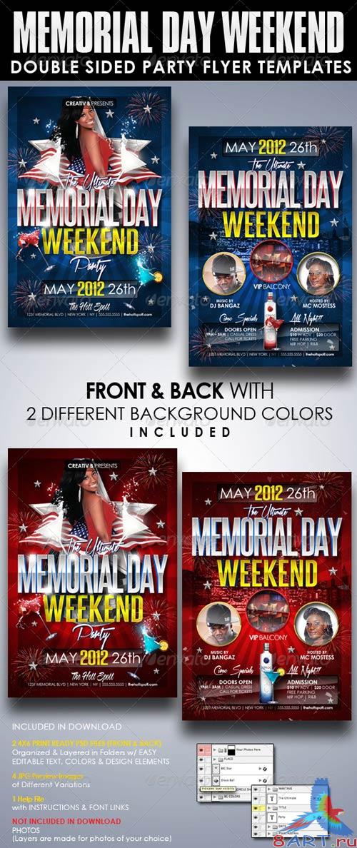 GraphicRiver Memorial Day Weekend Party Flyer Templates