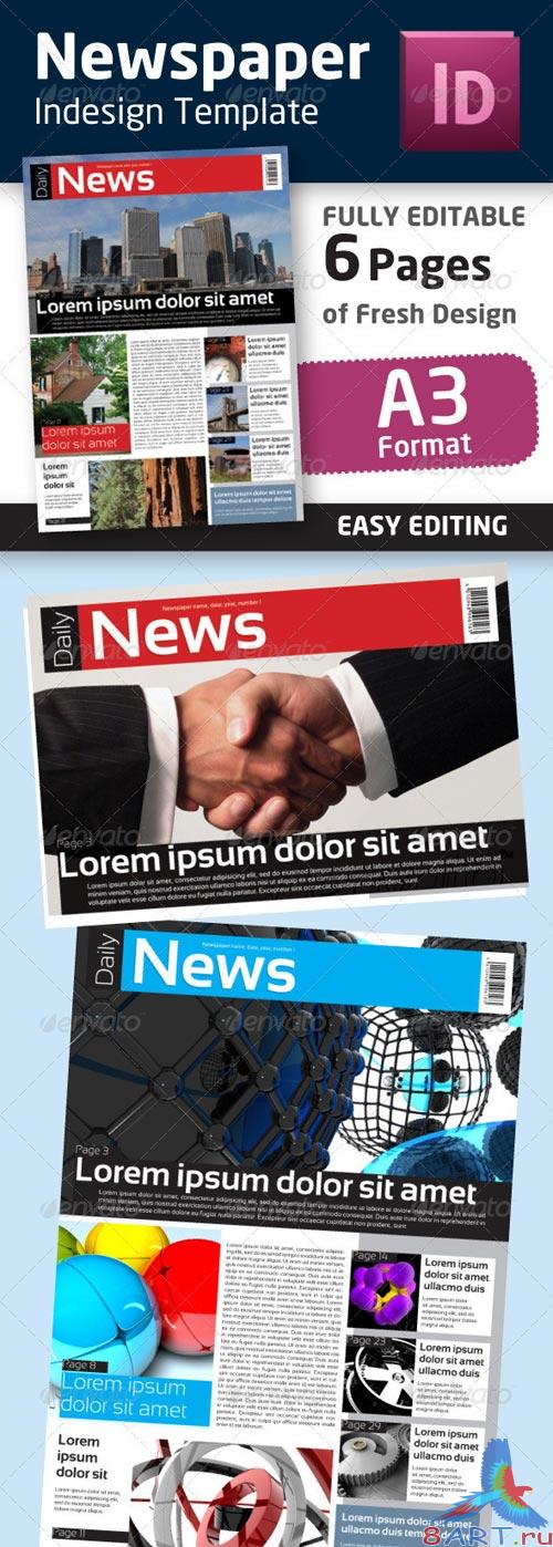 GraphicRiver Indesign Newspaper Template in Format A3