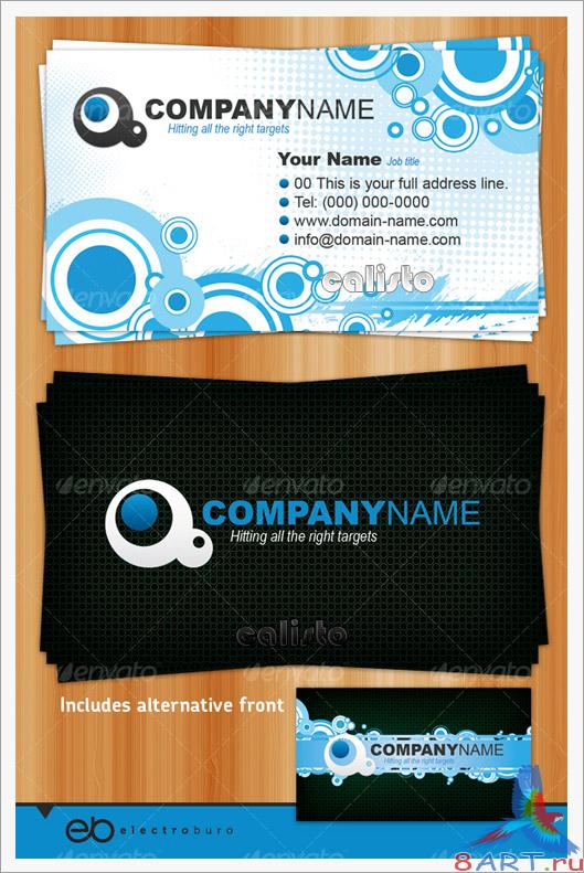 Generic Business Card - Circles and Halftones - GraphicRiver Generic Business Card - Circles and Halftones - GraphicRiver