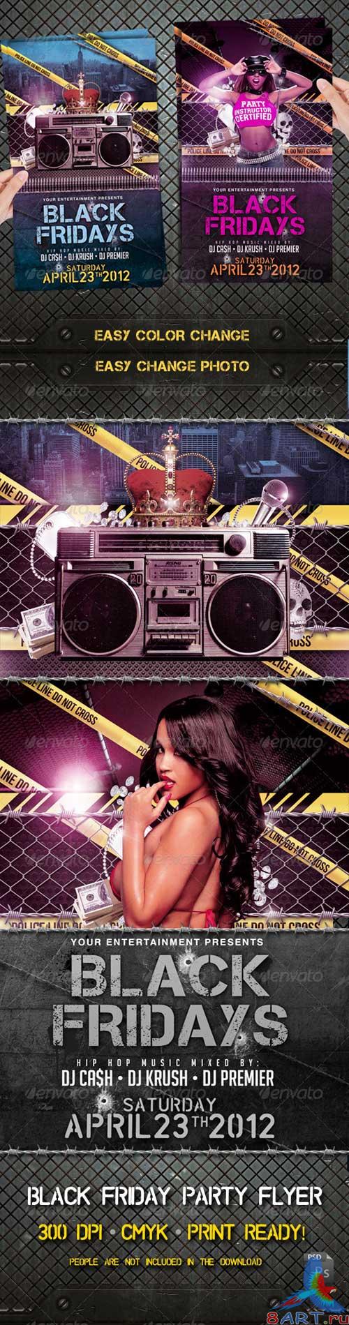 GraphicRiver Black Friday Hip Hop Party GraphicRiver Black Friday Hip Hop Party