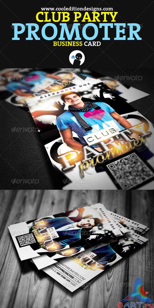 GraphicRiver Club Party Promoter Business Card
