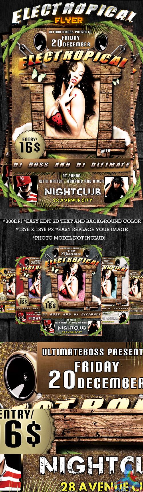 Freemium Electropical Flyer/Poster PSD Template Freemium Electropical Flyer/Poster PSD Template