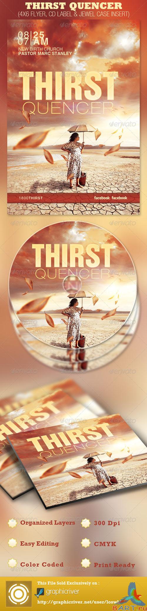 GraphicRiver - Thirst Quencher Church Flyer and CD Template 2721879