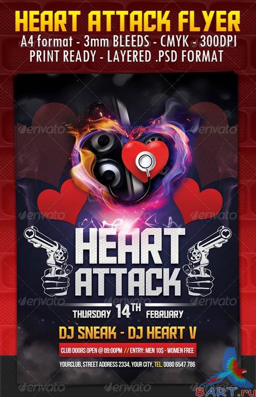 GraphicRiver Heart Attack Flyer