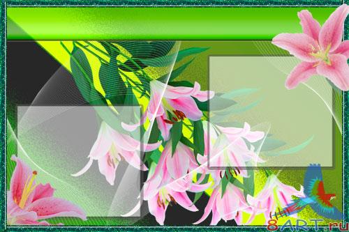 PSD исходник – Лилии PSD исходник – Лилии