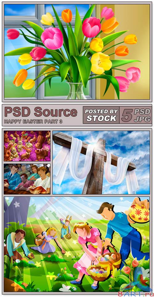 Layered PSD Files - Happy easter 3 Layered PSD Files - Happy easter 3
