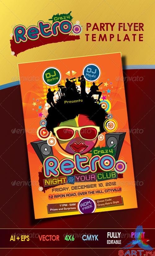 GraphicRiver Crazy Retro Party Flyer Template