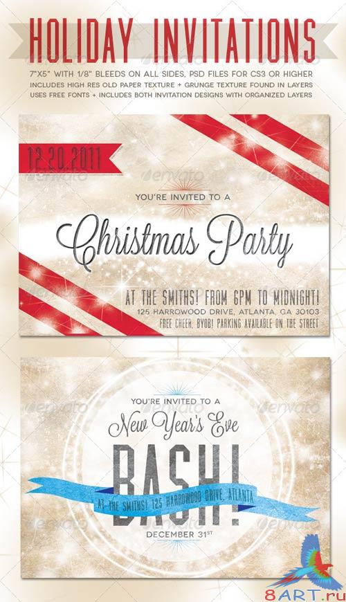 GraphicRiver Holiday Invitations