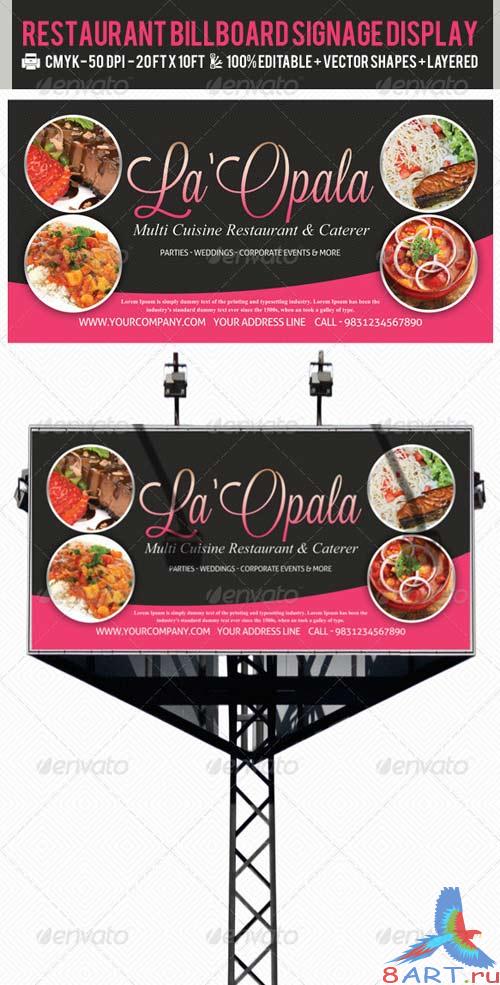 GraphicRiver Restaurant Billboard AD Signage PSD Templates