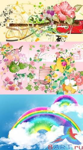 Яркие цветы (layered PSD) Яркие цветы (layered PSD)