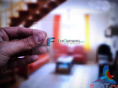 Transparent Business Card PSD Template