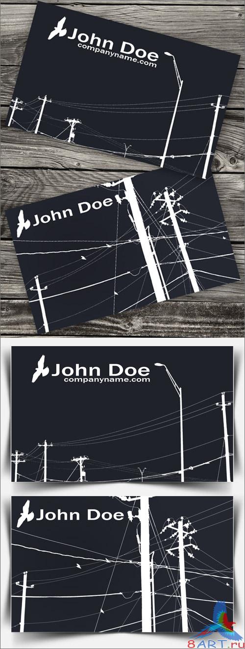 Business Card for Electrician - PSD Template