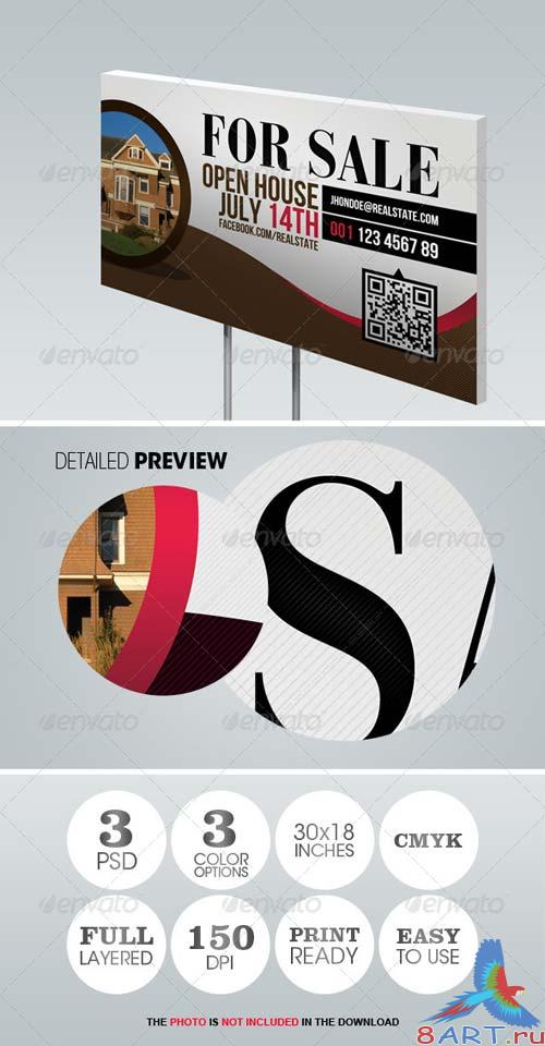 GraphicRiver Modern Real Estate Yard Signage 1 GraphicRiver Modern Real Estate Yard Signage 1