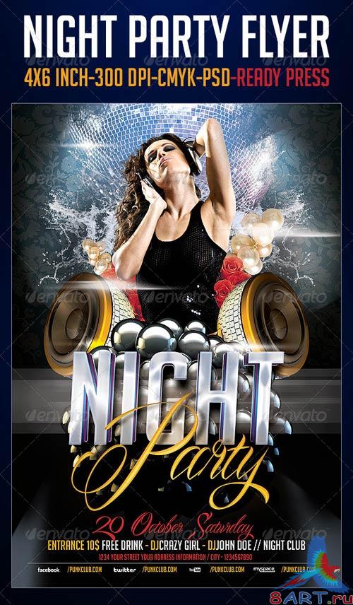 GraphicRiver Night Party Flyer Template