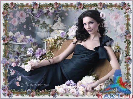 Женский привычка в интересах Photoshop – в течение Цветах Женский привычка в интересах Photoshop – в течение Цветах