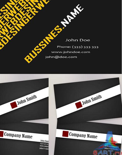 PSD Template - Black Business Card Templates PSD Template - Black Business Card Templates