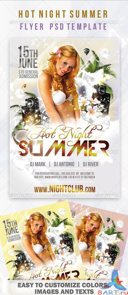 GraphicRiver Hot Night Summer - Flyer PSD Template